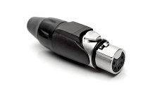 AX5F0M BULK  5 Pole XLR Female Cable Connector, Nickel Finish with Marking Sleeve, Bulk Pack
